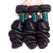 Loose Wave 10A Brazilian Human Hair Bundles with Closure Natural Color - ashimaryhair