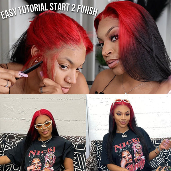 Black hair wig tutorial hotsell