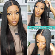 Glueless Straight Lace Wig Wear & Go Pre Cut HD Transparent Lace 4x4 5x5 Closure Wig Beginner Friendly