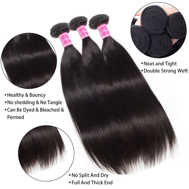 Top Quality Straight Human Hair Weave 3 Bundles-AshimaryHair.com