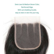 Top Quality Straight Human Hair 4*4 Lace Closure With Baby Hair-AshimaryHair.com