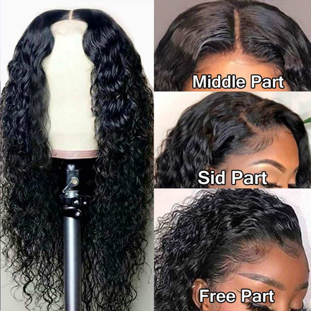 13*6 Lace Front Wigs Water Wave Brazilian Human Hair -AshimaryHair.com