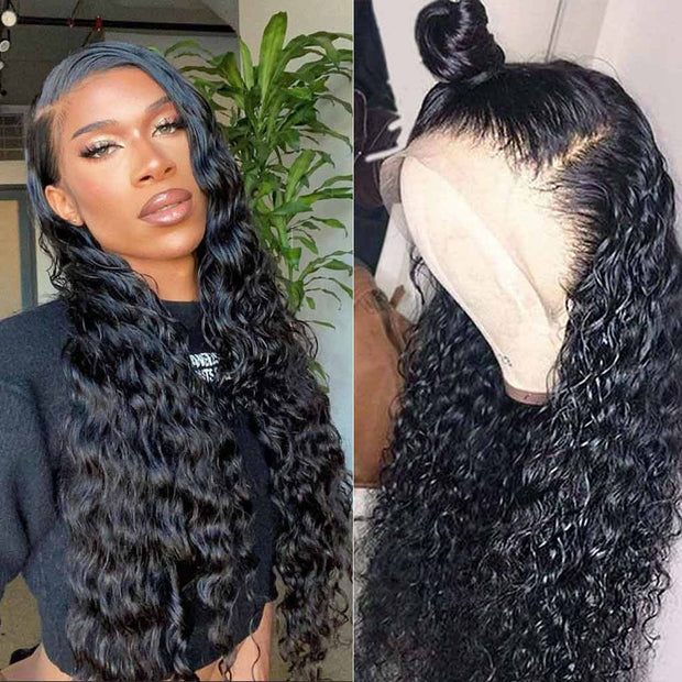 HD Lace Wigs Water Wave 13*4 Lace Front Human Hair Wigs-AshimaryHair.com