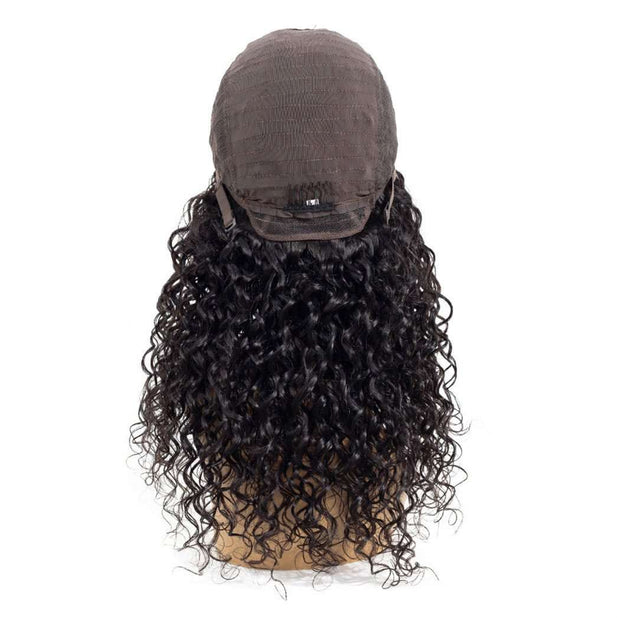 Water Wave 4*4 Lace Closure Wigs Glueless Human Hair Brazilian Natural Wave-AshimaryHair.com