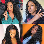 Water Wave 4*4 Lace Closure Wigs Glueless Human Hair Brazilian Natural Wave-AshimaryHair.com