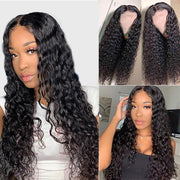 Water Wave 4*4 Lace Closure Wigs Glueless Human Hair Brazilian Natural Wave-AshimaryHair.com