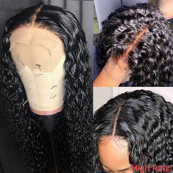 Water Wave 4*4 Lace Closure Wigs Glueless Human Hair Brazilian Natural Wave-AshimaryHair.com