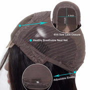 Water Wave 4*4 Lace Closure Wigs Cap -AshimaryHair.com