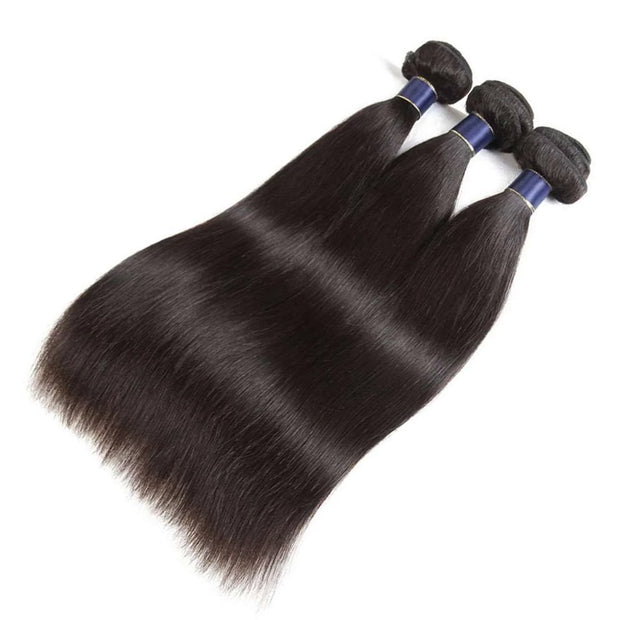3 Bundles 9A Straight 100% Human Hair Bundles Natural Color - ashimaryhair