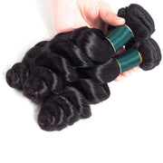 3 Bundles 9A Loose Wave Human Hair Bundles Natural Color - ashimaryhair