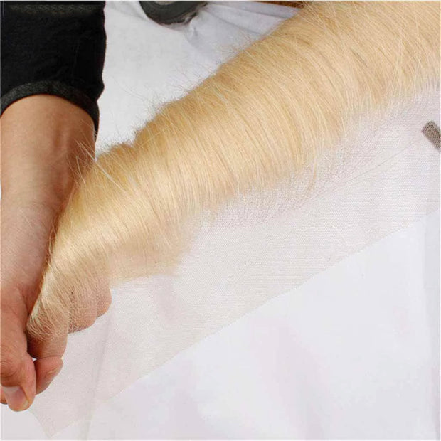613 Blonde Body Wave Hair Lace Frontal Closure 13x4Inchs 100% Human Hair - ashimaryhair