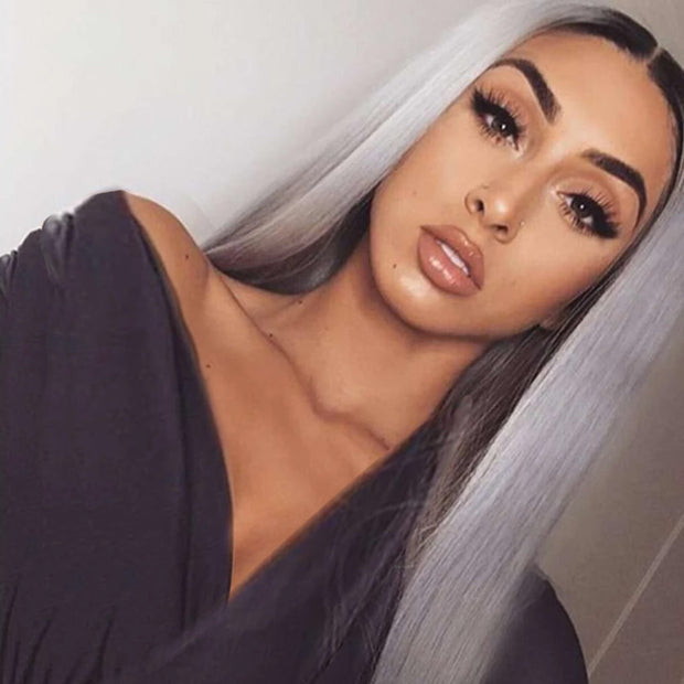 Hair Bundles Grey Ombre Hair Straight Brazilian Human Hair Bundles - ashimaryhair